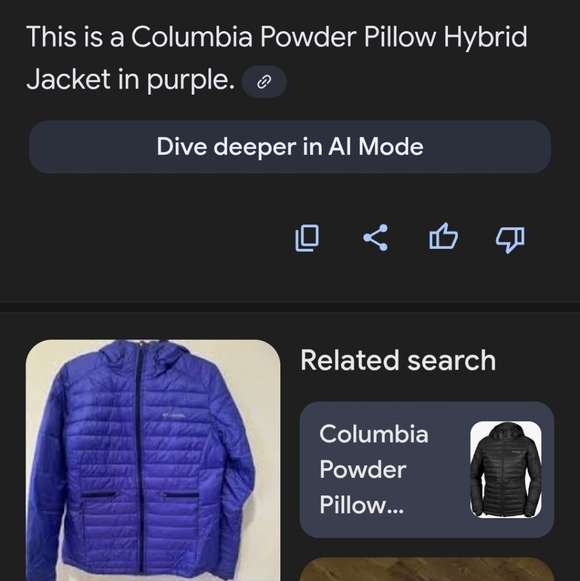 Columbia women size Med Powder Pillow Hybrid Jacket in purple - Picture 14 of 15